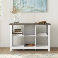 Grey & White Bronville Small Bookcase