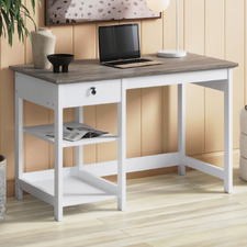 Grey & White Bronville Writing Desk