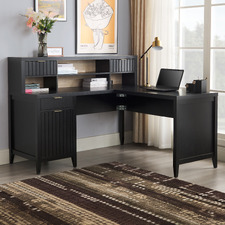 Rylee L-Shaped Desk with Hutch