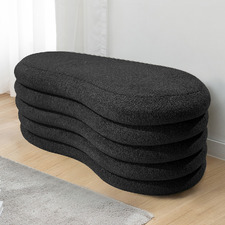 Andres Boucle Storage Ottoman Bench