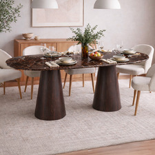 Olivia Marble-Look Dining Table