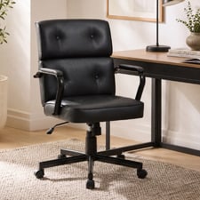 Black Beverly Faux Leather Home Office Chair