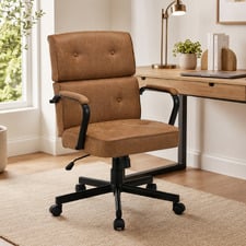 Brown Beverly Upholstered Home Office Chair