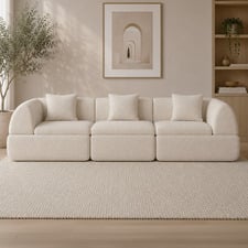Layra 4 Seater Boucle Compressed Modular Sofa