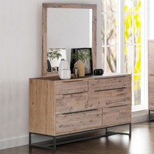 Celestial 6 Drawer Dressing Table with Mirror