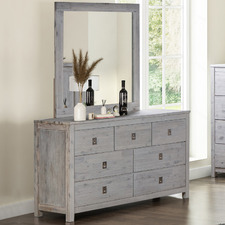 Marzia 7 Drawer Dressing Table with Mirror