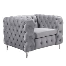 Black Eddard Velvet Armchair