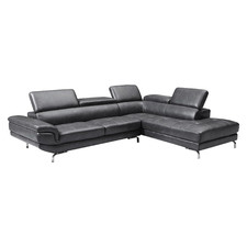 Grey Vienna 4 Seater Faux Leather Sofa