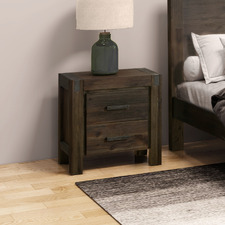 Chocolate Belmont Acacia Wood Bedside Table