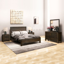 4 Piece Chocolate Belmont Bedroom Set