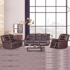 Ipanema 6 Seater Faux Leather Recliner Sofa & Armchair Set