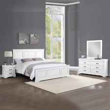 4 Piece White Calia Bedroom Set