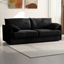 Elken 3 Seater Double Velvet Sofa Bed