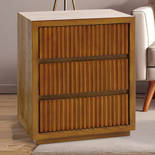 Ermin 3 Drawer Bedside Table