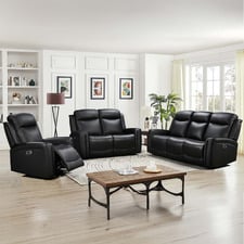 Guerrero 6 Seater Leather Recliner Sofa & Armchair Set