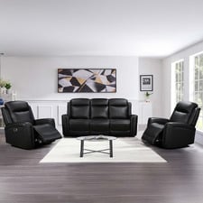 Guerrero 5 Seater Leather Recliner Sofa & Armchair Set