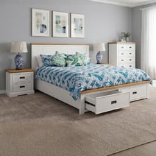 4 Piece Melissa Pine Wood Bedroom Set