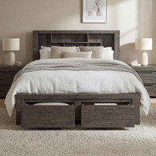 Jessie Pine Wood Bed Frame with Underbed Drawers