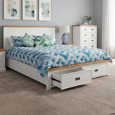 Melissa Pine Wood Bed Frame with Underbed Drawers