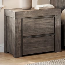 Jessie 2 Drawer Pine Wood Bedside Table