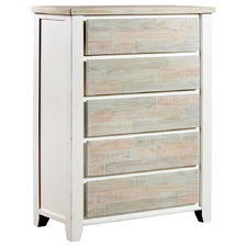 Eunice Pine Wood 5 Drawer Chest