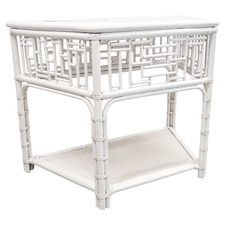 Chinoiserie Bamboo & Rattan Console Table