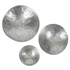 Aluminium Antique Wall Bowls (Set of 3)