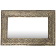 Filigree Metal Rectangular Wall Mirror