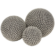 3 Piece Dotted Steel Decorative Ball Set