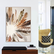 Feather Form Canvas Wall Art