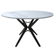 ROSARIO Round Dining Table 120cm - Stone Grey   Melbourne,  Sydney, Brisbane, Adelaide & Perth