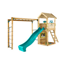 Plum Wooden Lookout Tower with Monkey Bars