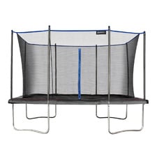 Plum Rectangular Trampoline with Enclosure
