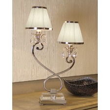 68cm Luxuria 2 Light Table Lamp - White