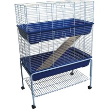 101.6cm Rabbit Cage Double Storey with Stand