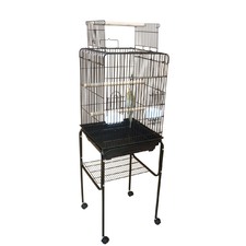 Cockatiel Cage with Stand in Black