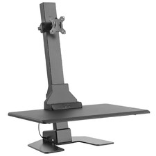 EDT10 Single Monitor Stand with Adjustable Keyboard Tray