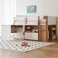 Narrabeen Single Pine Wood Mid Sleeper Bed