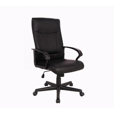 Black Hedvig Faux Leather Office Chair