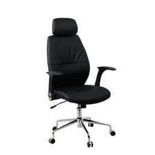 Black Preston Faux Leather Office Chair