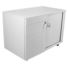 White Maison Filing Cabinet with Side Tambour Door