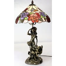 Hanna Glass & Resin Tiffany Table Lamp