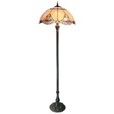 Memphis Resin & Tiffany Glass Floor Lamp
