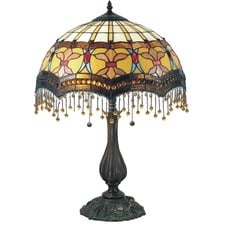 Madonna Beaded Leadlight Iron Tiffany Table Lamp