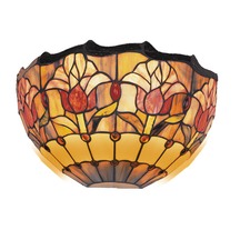 Tulip Tiffany Leadlight Flush Mount Wall Light