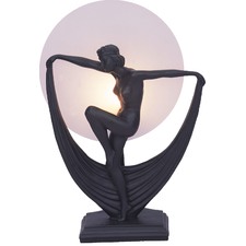 Mia Resin & Glass Art Deco Table Lamp