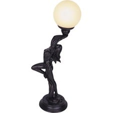 Victoria Art Deco Frosted Glass Table Lamp