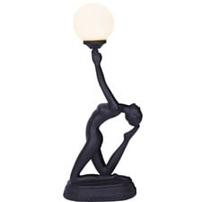 Art Deco Resin & Glass Table Lamp