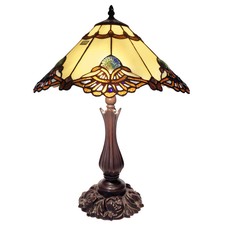 58cm Large Benita Leadlight Table Lamp