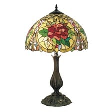 Camellia Leadlight Tiffany Table Lamp